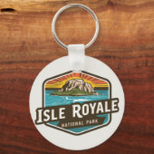 Isle Royale National Park Emblem Sleutelhanger (Achterkant)