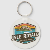 Isle Royale National Park Emblem Sleutelhanger (Achterkant)