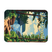 Isle Royale National Park Illustratie Reizen Kunst Magneet (Horizontaal)