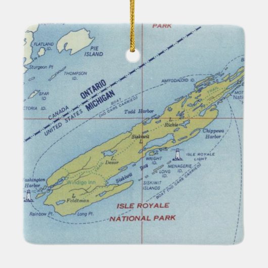 Isle Royale National Park Keramisch Ornament (Achterkant)