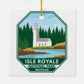 Isle Royale National Park Keramisch Ornament (Achterkant)