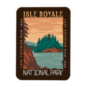Isle Royale National Park Lake Superior Distress Magneet (Verticaal)