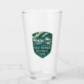 Isle Royale National Park Magical Night Embleem Glas (Voorkant)