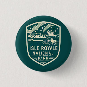 Isle Royale National Park Magical Night Embleem Ronde Button 3,2 Cm