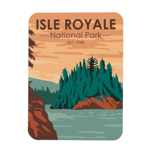 Isle Royale National Park Michigan Magneet (Verticaal)