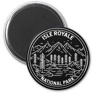 Isle Royale National Park Michigan Monoline Magneet