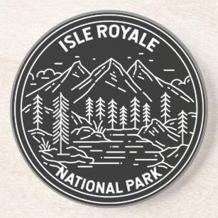 Isle Royale National Park Michigan Monoline Zandsteen Onderzetter