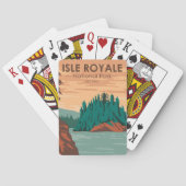Isle Royale National Park Michigan  Pokerkaarten (Achterkant)