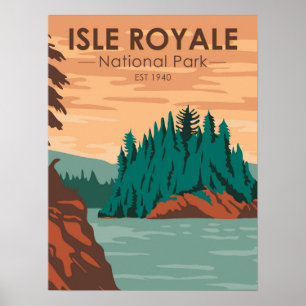 Isle Royale National Park Michigan  Poster