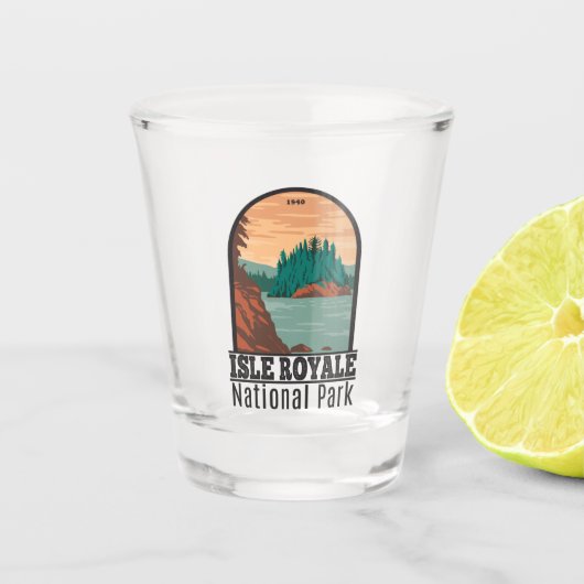 Isle Royale National Park Michigan Shot Glas (Voorkant)