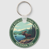 Isle Royale National Park Michigan Sleutelhanger | (Voorkant)