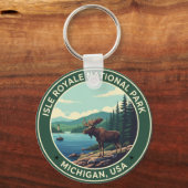 Isle Royale National Park Michigan Sleutelhanger | (Voorkant)