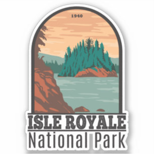 Isle Royale National Park Michigan  Sticker