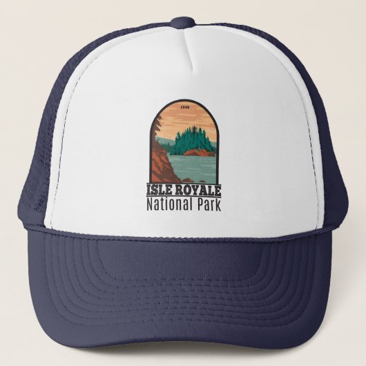 Isle Royale National Park Michigan  Trucker Pet (Voorkant)