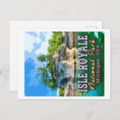 ISLE ROYALE NATIONAL PARK - MICHIGAN VERENIGDE STA BRIEFKAART (Voorkant / Achterkant)