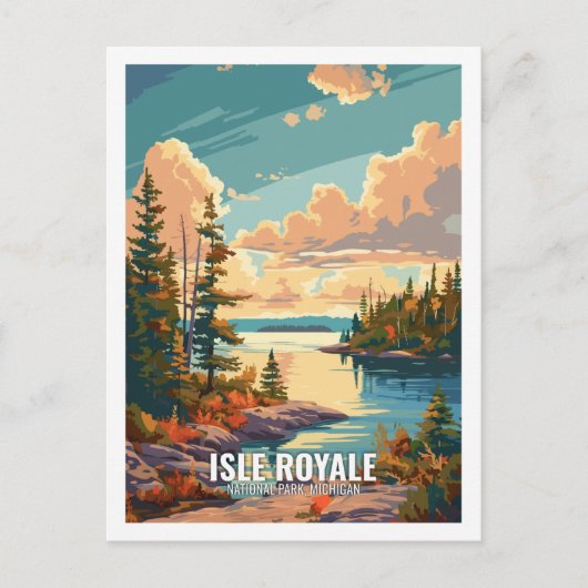 Isle Royale National Park Michigan, Verenigde Stat Briefkaart (Voorkant)