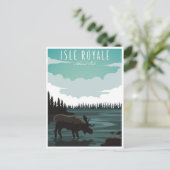 Isle Royale National Park Michigan Vintage reizen Briefkaart (Staand voorkant)