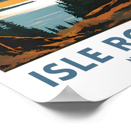Isle Royale National Park Minimal Travel Poster (Hoek)