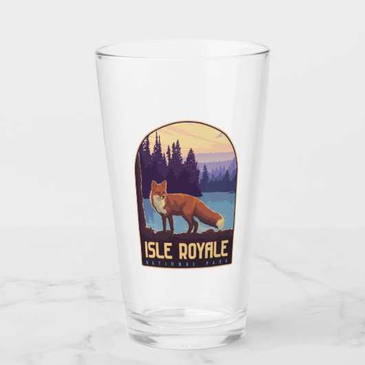 Isle Royale National Park Pintglas Glas (Voorkant)
