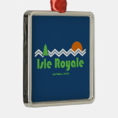 Isle Royale National Park Retro Metalen Ornament (Rechts)