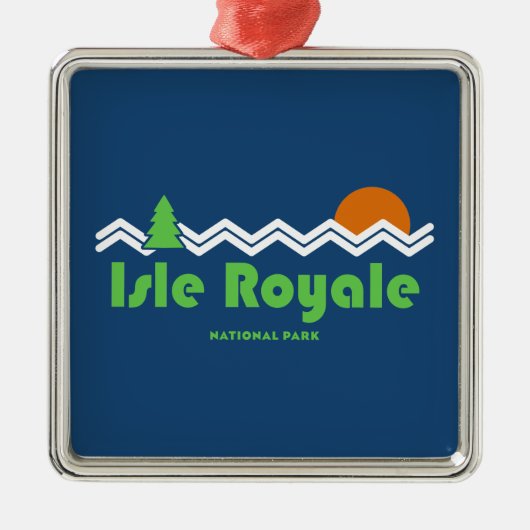 Isle Royale National Park Retro Metalen Ornament (Voorkant)