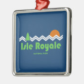 Isle Royale National Park Retro Metalen Ornament (Links)