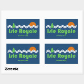 Isle Royale National Park Retro Rechthoekige Sticker (Vel)