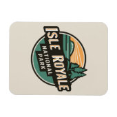Isle Royale National Park Retro Reisembleem Magneet (Horizontaal)