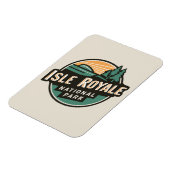 Isle Royale National Park Retro Reisembleem Magneet (Linkerzijde)