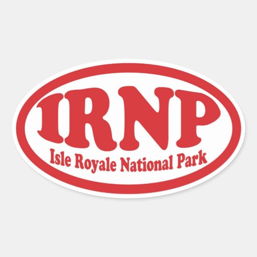 Isle Royale National Park rode ovale sticker (Voorkant)