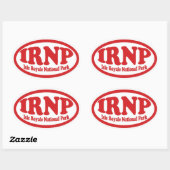 Isle Royale National Park rode ovale sticker (Vel)