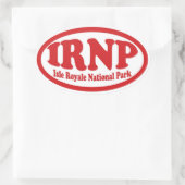 Isle Royale National Park rode ovale sticker (Tas)