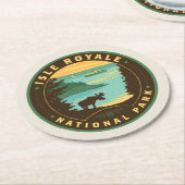 Isle Royale National Park Ronde Kartonnen Onderzetter (Gebogen)