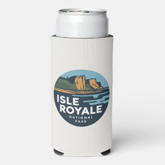Isle Royale National Park Ronde Reiskunst Seltzer Blikjeskoeler (Seltzer Achterkant)