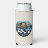 Isle Royale National Park Ronde Reiskunst Seltzer Blikjeskoeler (Seltzer Voorkant)