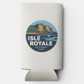 Isle Royale National Park Ronde Reiskunst Seltzer Blikjeskoeler (Achterkant)