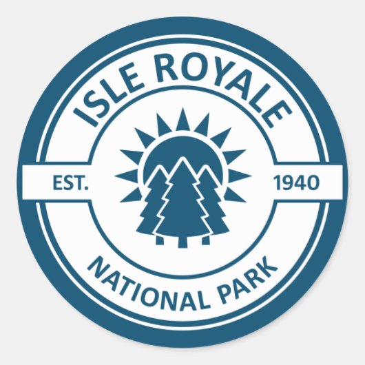 Isle Royale National Park Ronde Sticker (Voorkant)