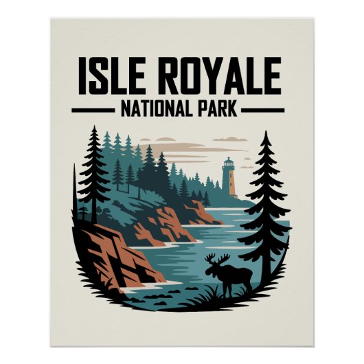 Isle Royale National Park Schilderachtig wildernis Perfect Poster (Voorkant)