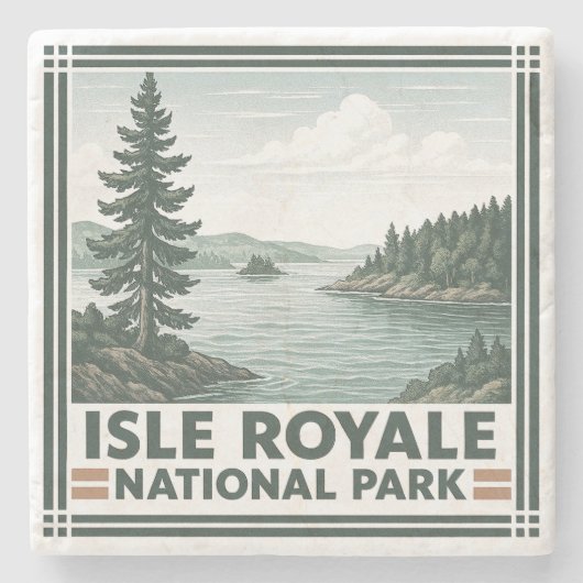 Isle Royale National Park Stenen Onderzetter (Voorkant)