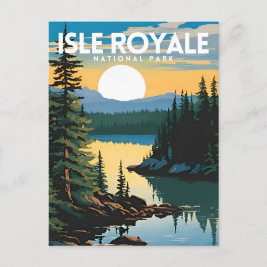 Isle Royale National Park Traditionele Reizen Briefkaart (Voorkant)