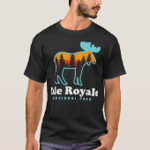 Isle Royale National Park Trail Moose Hiking Trail T-shirt (Voorkant)