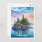 Isle Royale National Park Waterverf Schilderij Briefkaart (Voorkant / Achterkant)