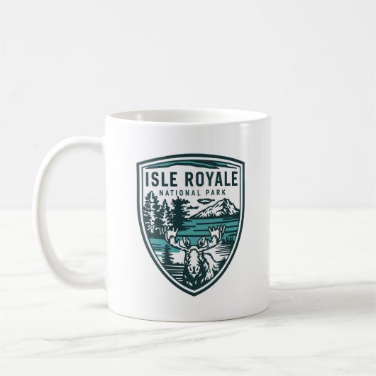 Isle Royale National Park Wildlife Embleem Koffiemok (Links)
