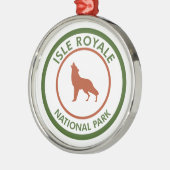 Isle Royale National Park Wolf Metalen Ornament (Links)