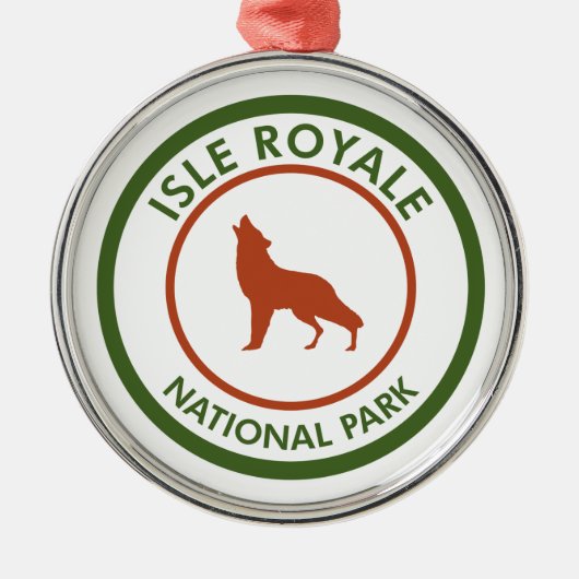 Isle Royale National Park Wolf Metalen Ornament (Voorkant)