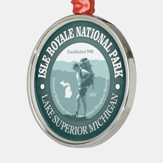 Isle Royale NP Metalen Ornament (Links)