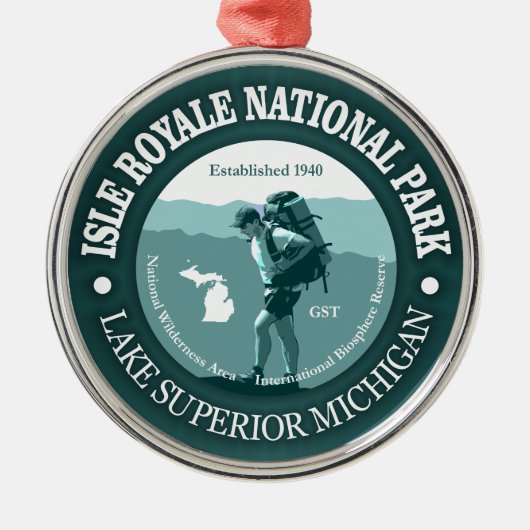 Isle Royale NP Metalen Ornament (Voorkant)