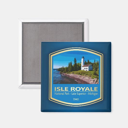 Isle Royale NP (PF1) Magneet (Voorkant / Achterkant)