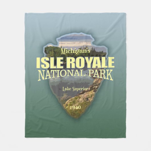 Isle Royale (pijlpunt) Fleece Deken (Voorkant)