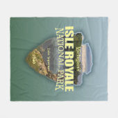 Isle Royale (pijlpunt) Fleece Deken (Voorkant (Horizontaal))